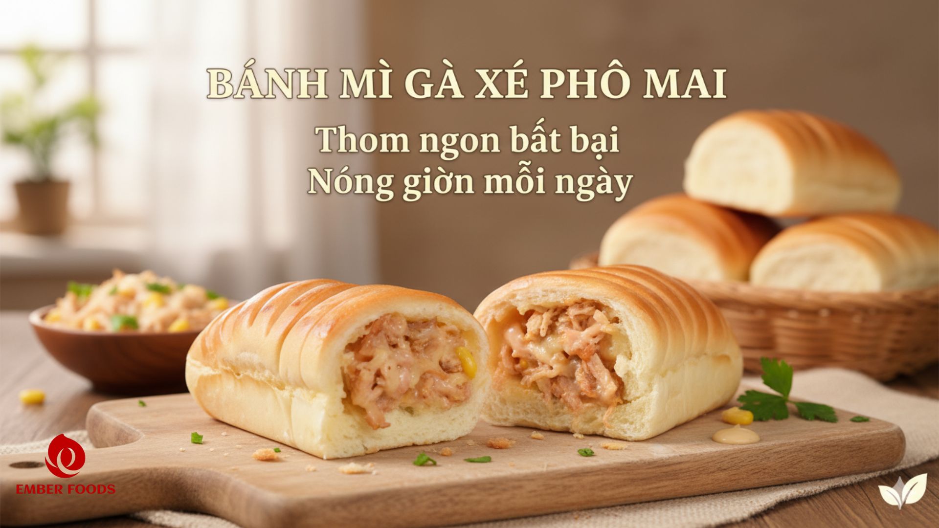 Nhà phân phối bánh giá sỉ Bánh mì gà Wholesale bread distributor Chicken bread