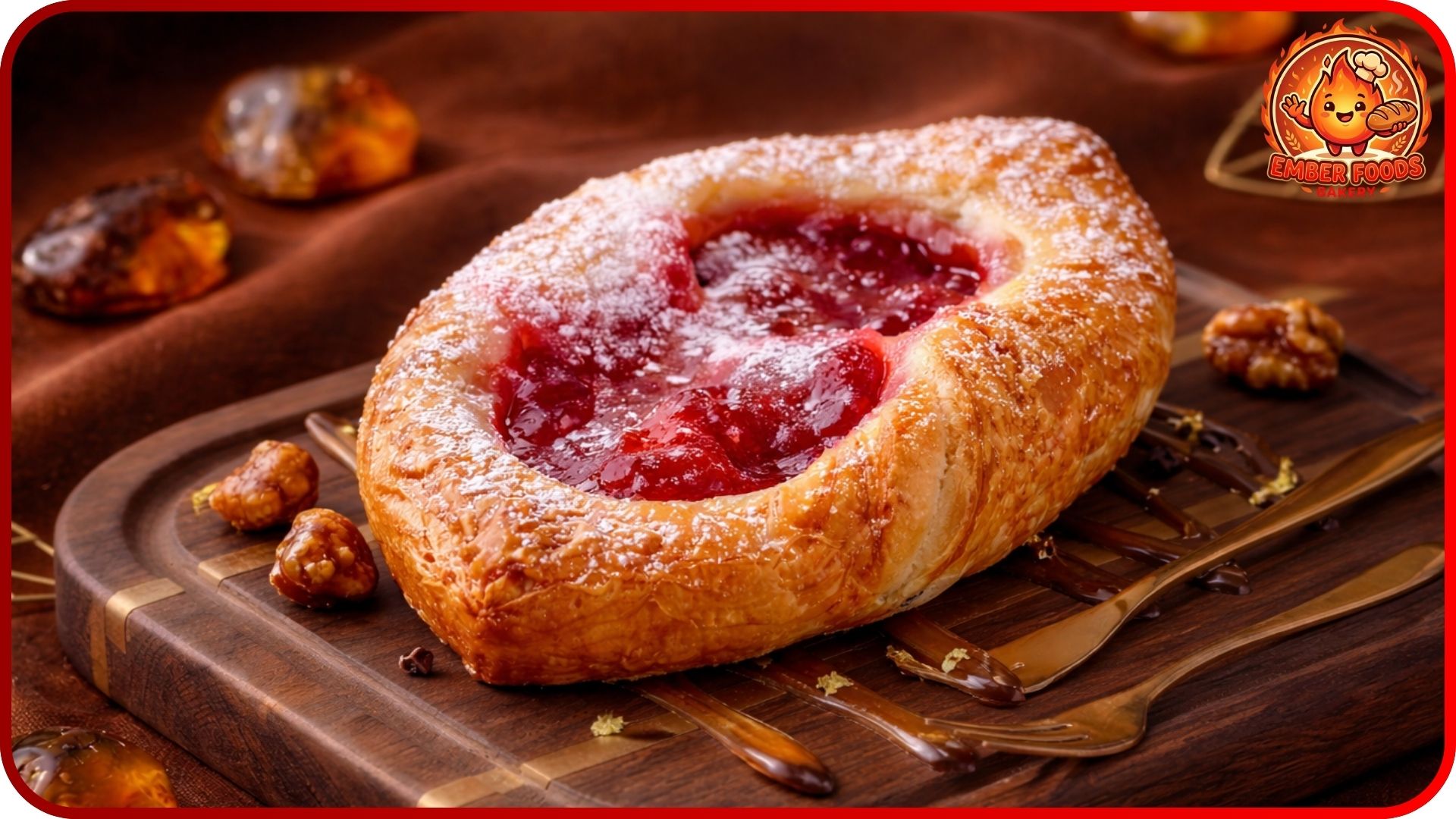 Bánh Danish kem dâu