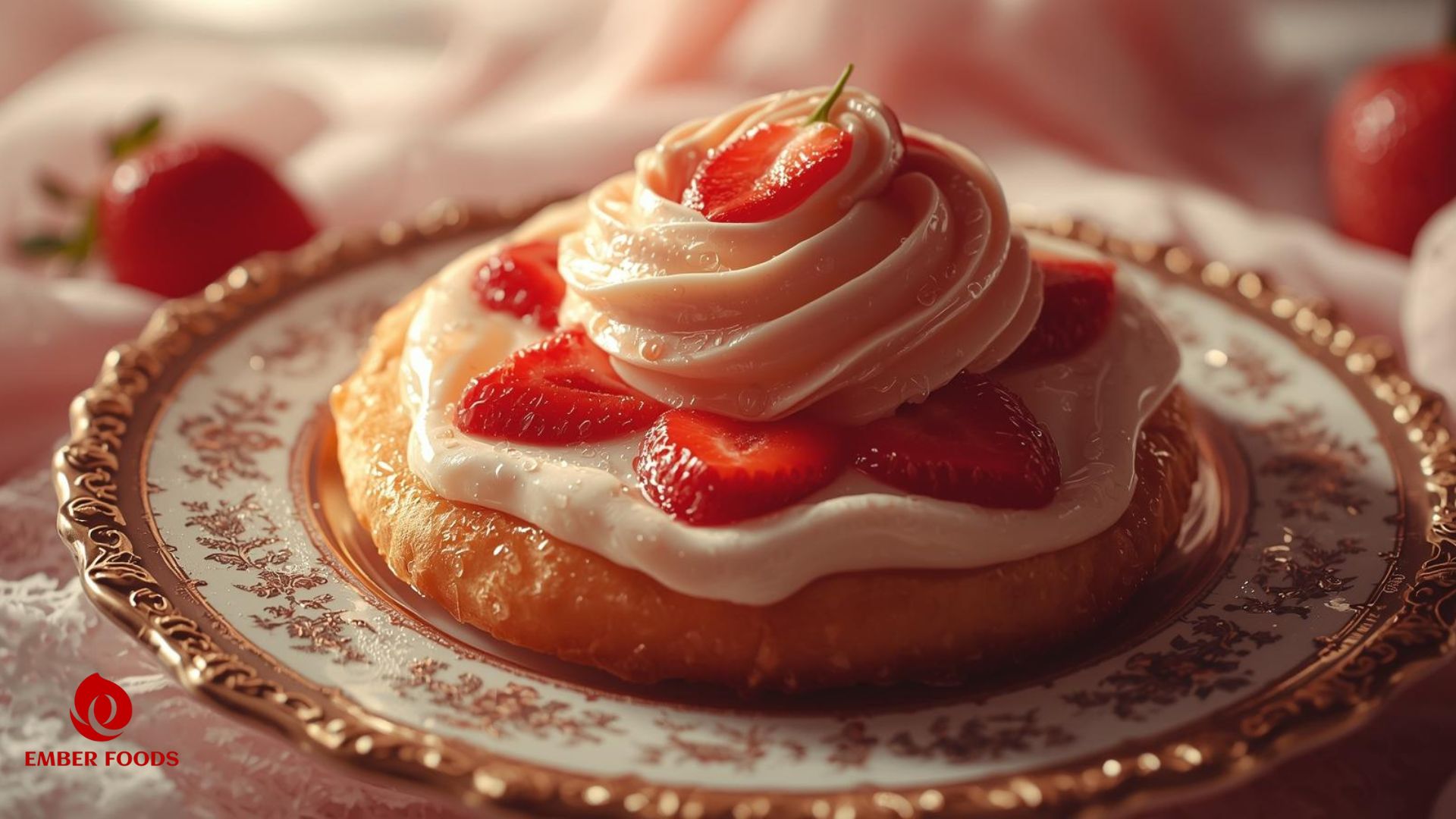 Phân phối bánh Danish Kem Dâu giá sỉ cho chuỗi cửa hàng tiện lợi 24h Distributing Strawberry Cream Danish Cake at wholesale prices to 24-hour convenience store chains