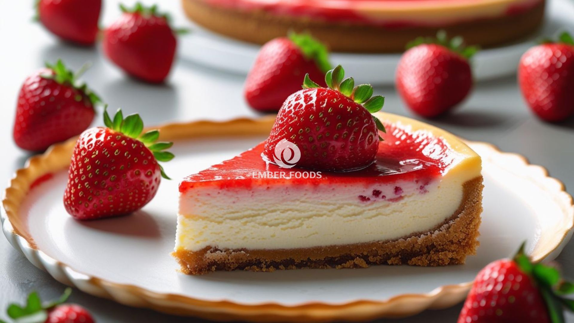 Nhà phân phối bánh cheesecake dâu tươi giá sỉ B2B - Distributor of fresh strawberry cakes at B2B price