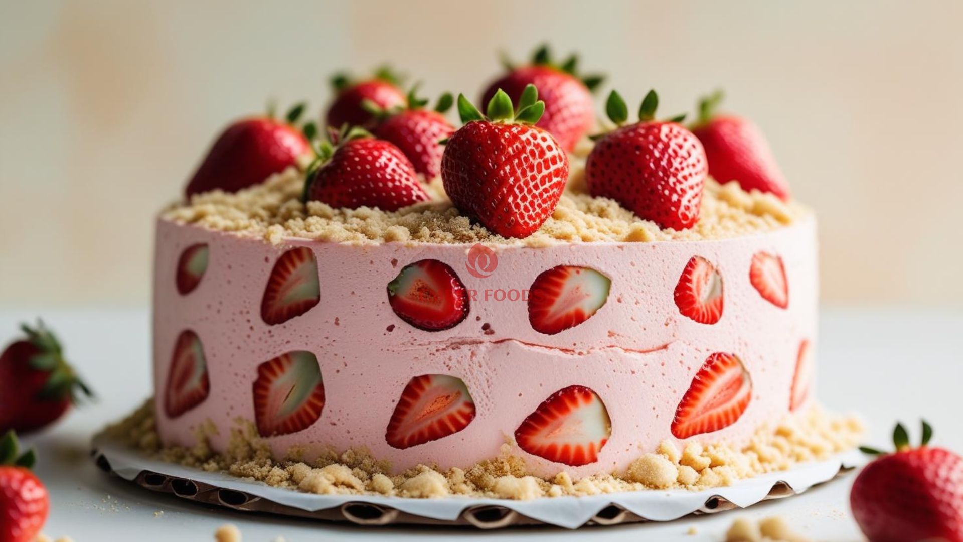 Nhà phân phối bánh mousse dâu giá sỉ cho chuỗi Khách sạn - Wholesale strawberry mousse cake distributor for hotel chain