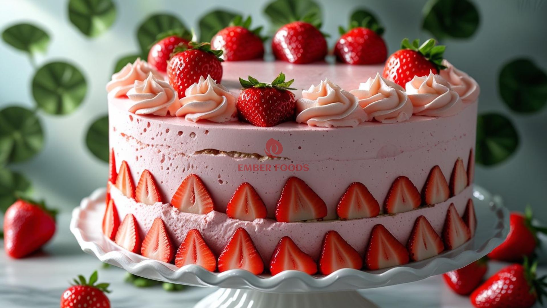 Nhà phân phối bánh mousse dâu giá sỉ cho chuỗi trà sữa - Wholesale strawberry mousse cake distributor for milk tea chain