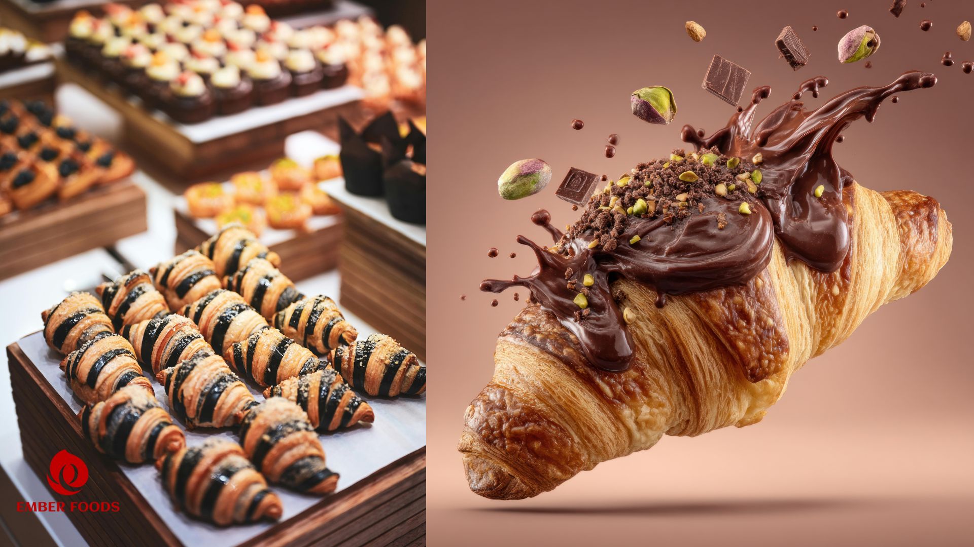 Croissant chocolate giá sỉ phân phối cho nhà hàng khách sạn