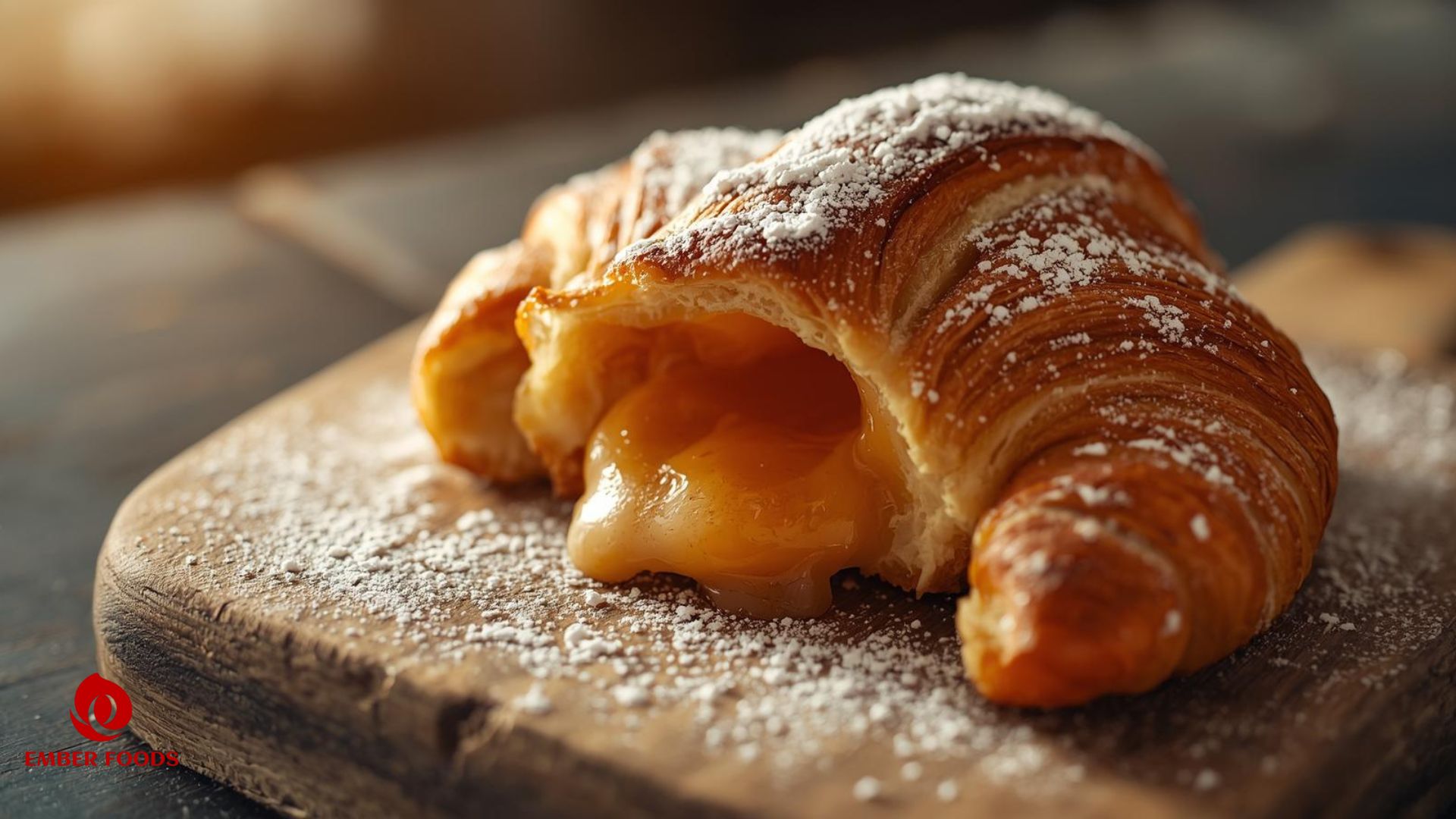 Bánh Croissant Nhân Cam giá sỉ cho căn tin trường học, quán coffee – Orange Croissant Wholesale Price for School Canteens and Coffee Shops