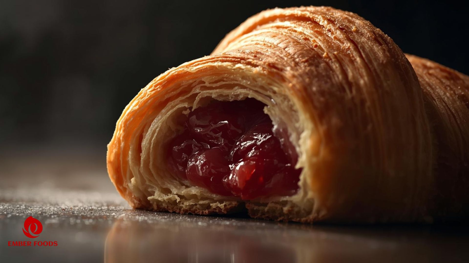 Croissant nhân dâu giá sỉ B2B Strawberry Croissant Wholesale Price B2B
