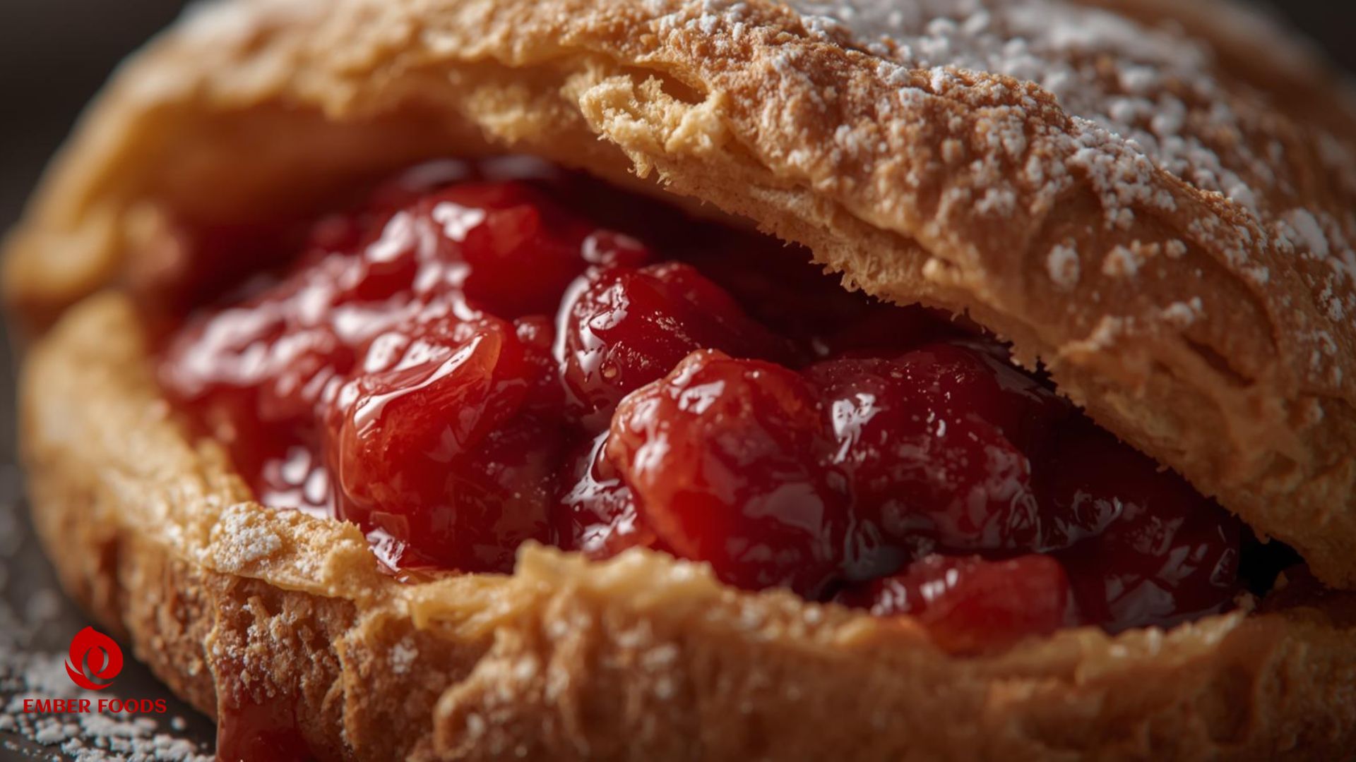 Croissant nhân dâu giá sỉ cho đại lý bán bánh lớn nhỏ Strawberry Croissant wholesale price for large and small bakery agents