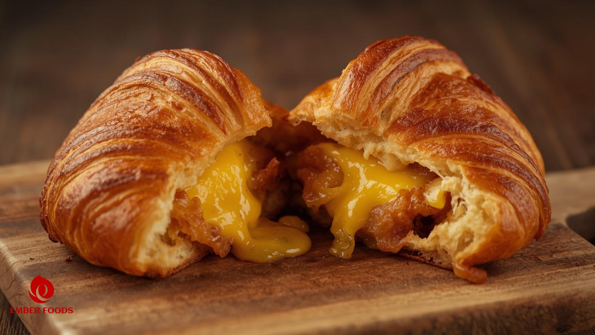 Croissant nhân kem custard, phô mai – Giá sỉ B2B – Croissant with custard cream and cheese filling – B2B wholesale price