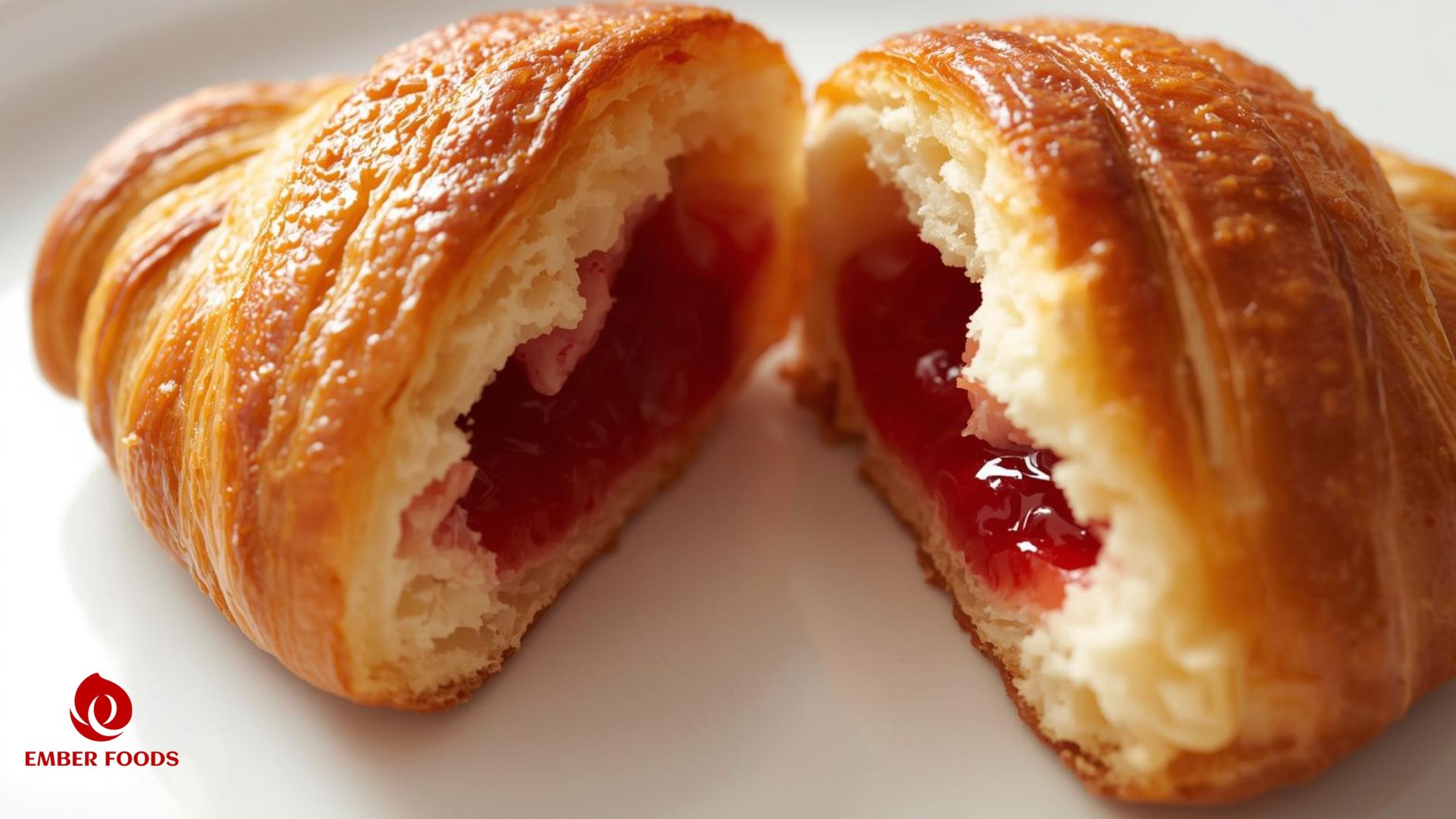 Croissant nhân mứt dâu giá sỉ Croissant with strawberry jam wholesale price