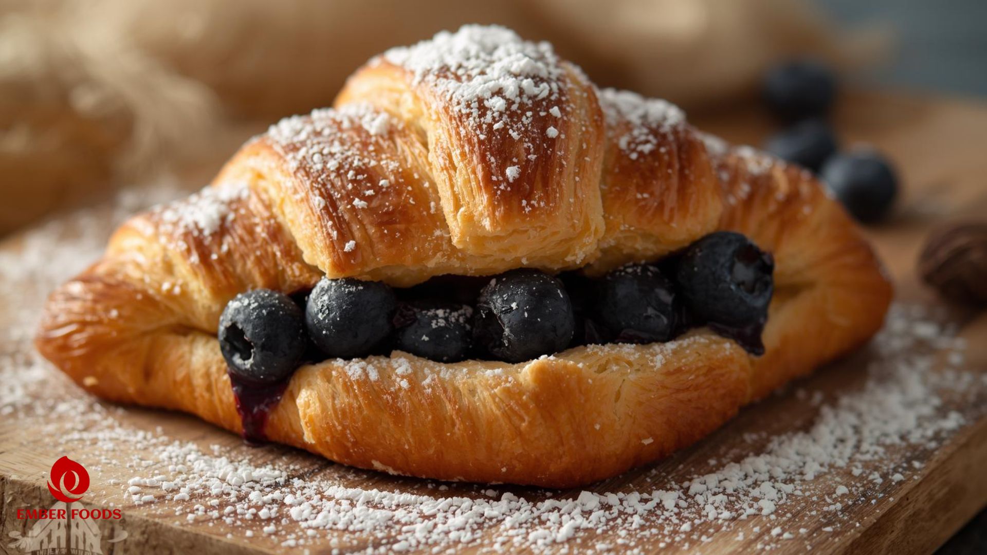 Croissant nhân việt quất giá sỉ – Croissant with blueberry filling wholesale price