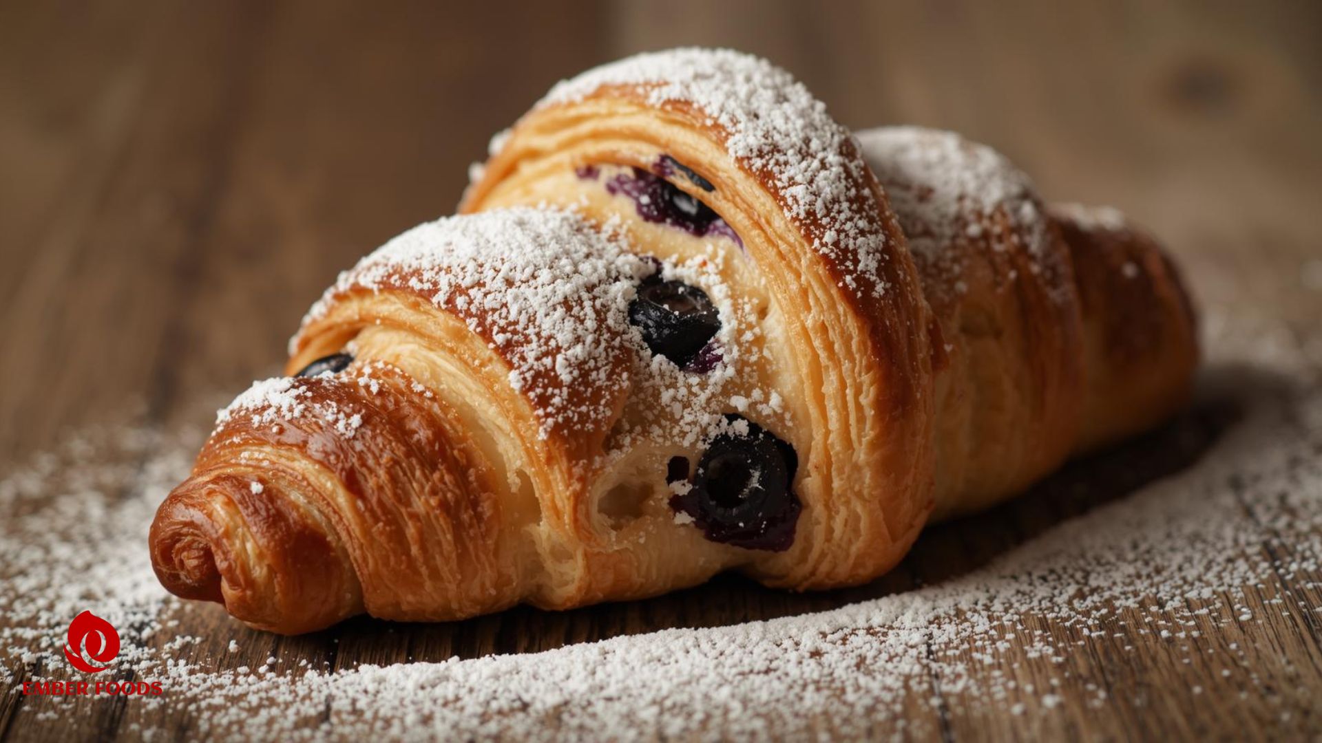 Croissant nhân việt quất giá sỉ – Nhà phân phối bánh Ember Foods – Blueberry Croissant Wholesale Price – Ember Foods Bakery Distributor