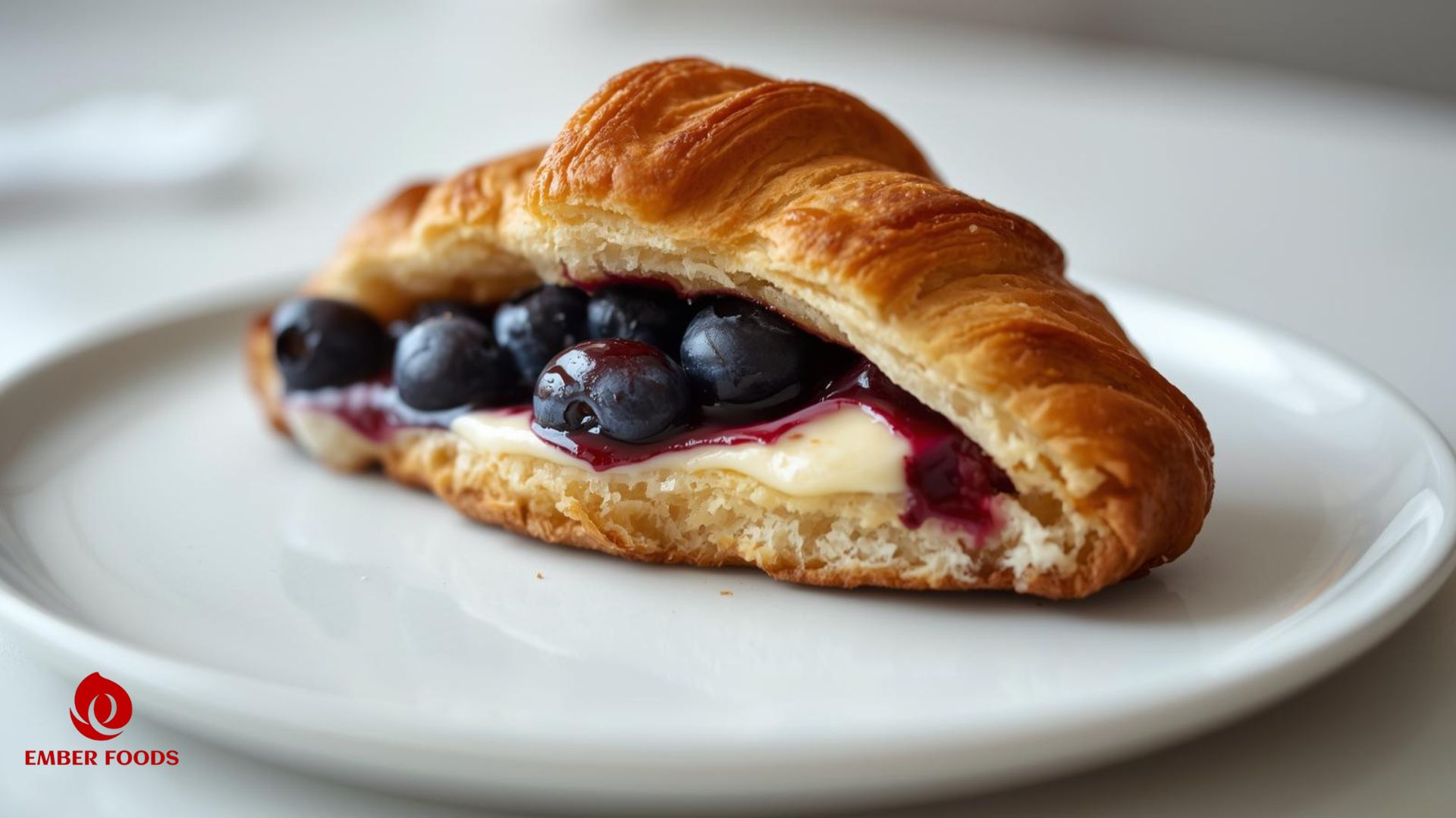 Croissant nhân việt quất giá sỉ cho chuỗi đại lý bánh lớn nhỏ – Blueberry Croissant wholesale price for large and small bakery chains