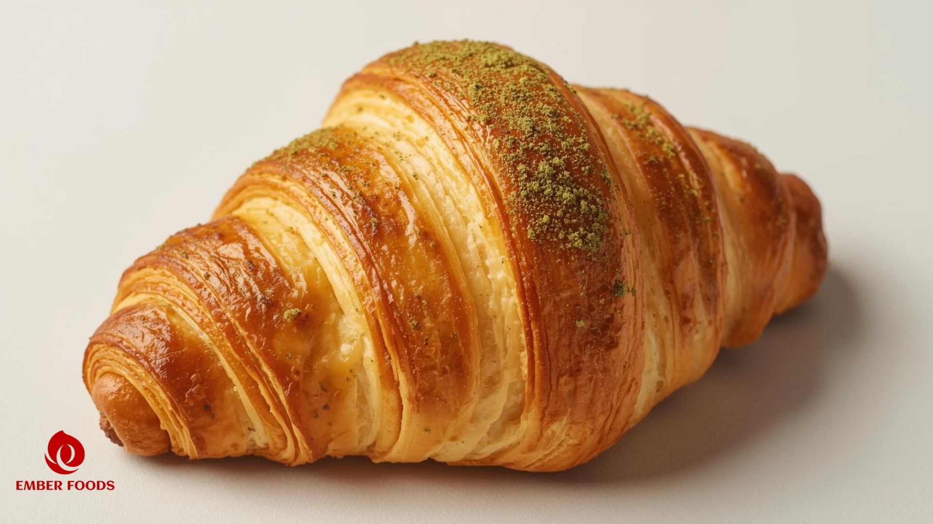 Croissant trà xanh (Matcha) cho chuỗi coffee Croissant au thé vert matcha pour une chaîne de cafés