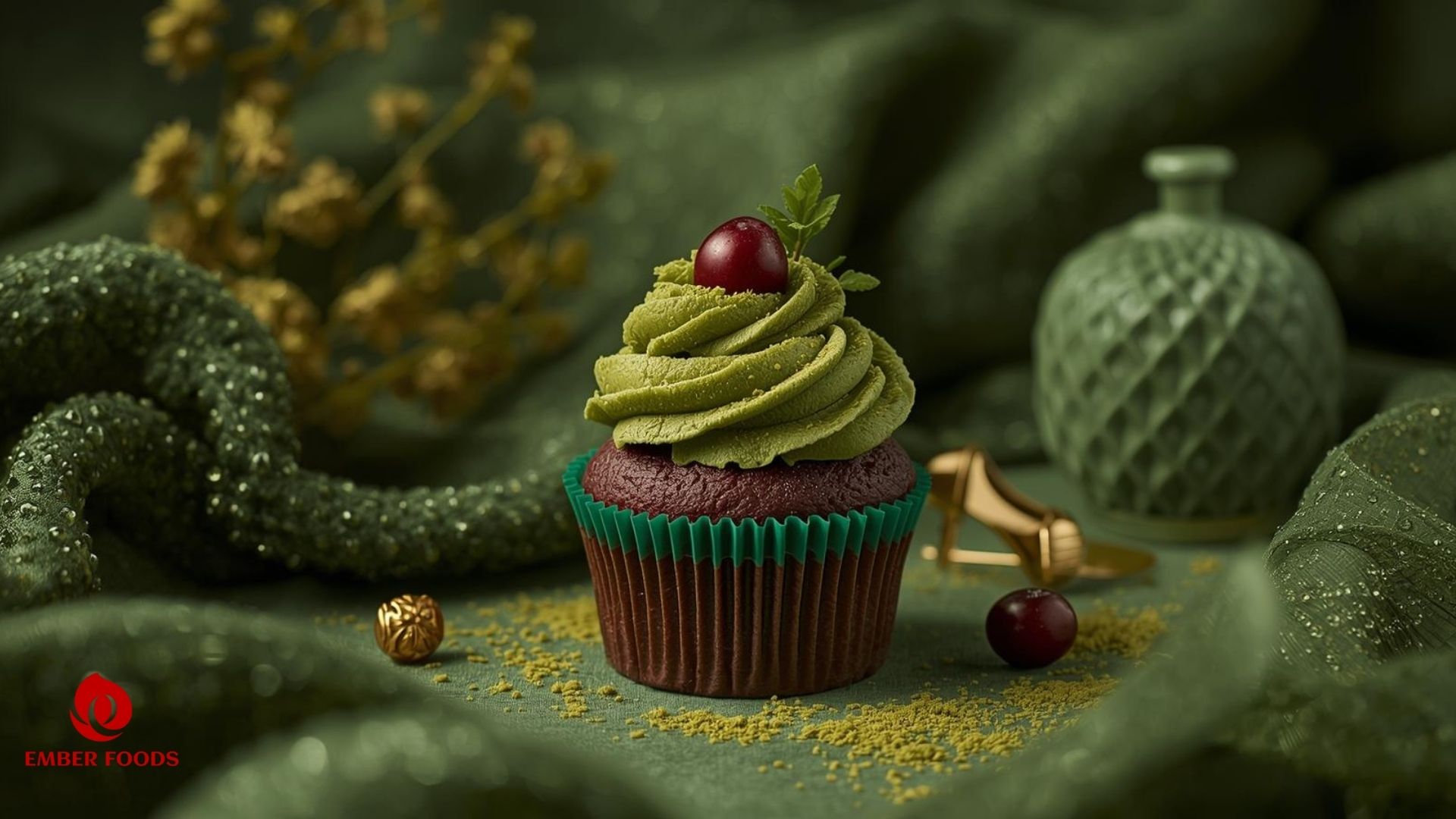 Bánh cupcake matcha đậu đỏ Ember Foods giá sỉ Ember Foods red bean matcha cupcake wholesale price