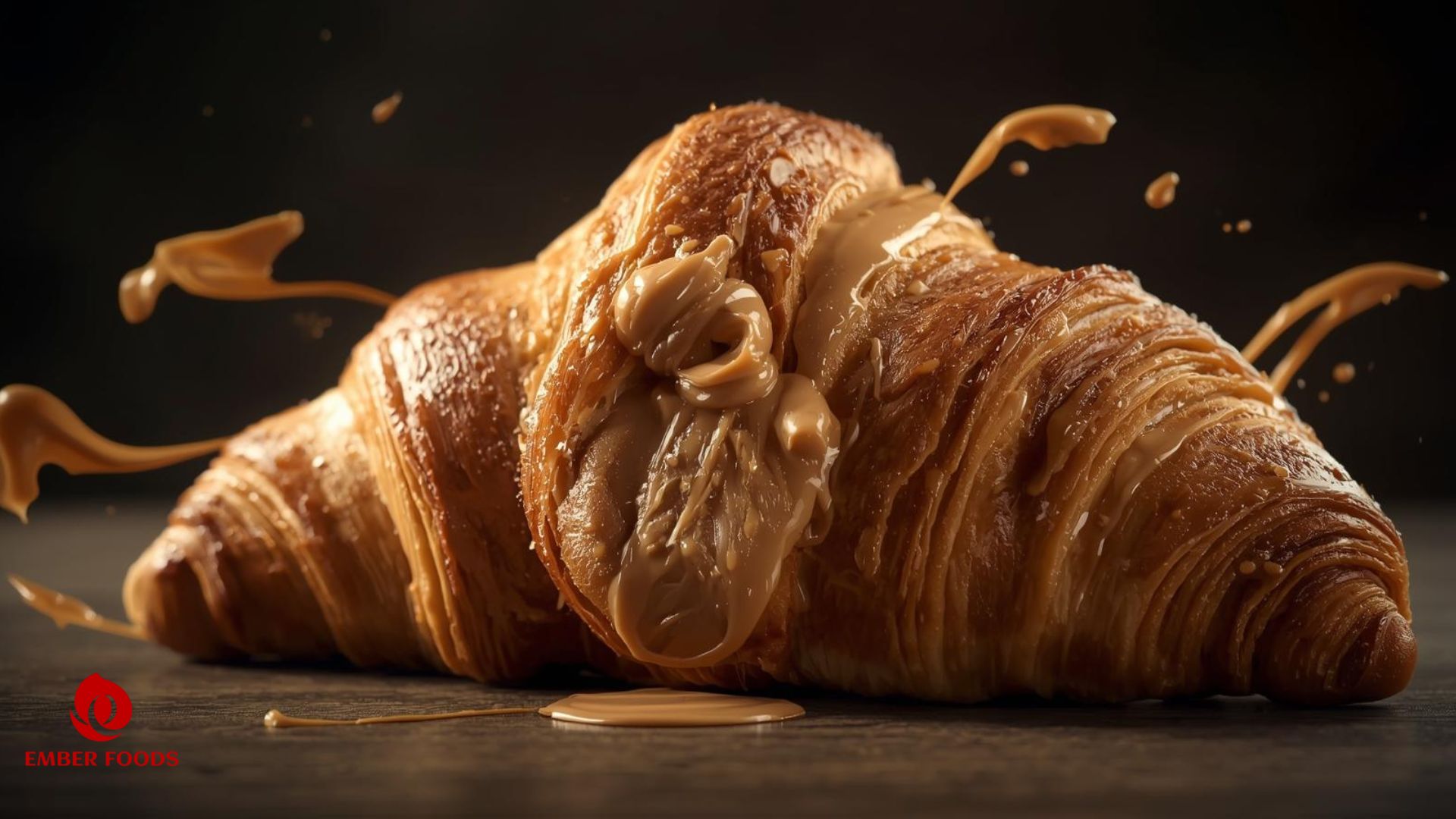 Croissant nhân bơ đậu phộng nhà phân phối giá sỉ cho nhà hàng khách sạn Croissant with peanut butter filling, wholesale distributor for restaurants and hotels