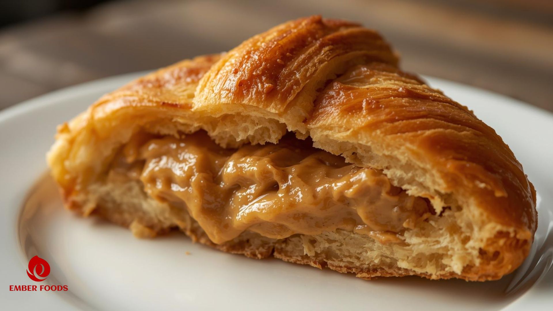 Croissant nhân bơ đậu phộng nhà phân phối giá sỉ cho siêu thị Croissant with peanut butter filling, wholesale distributor for supermarkets