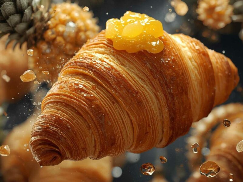 Croissant nhân mứt thơm giá sỉ b2b Croissant with pineapple jam wholesale price b2b