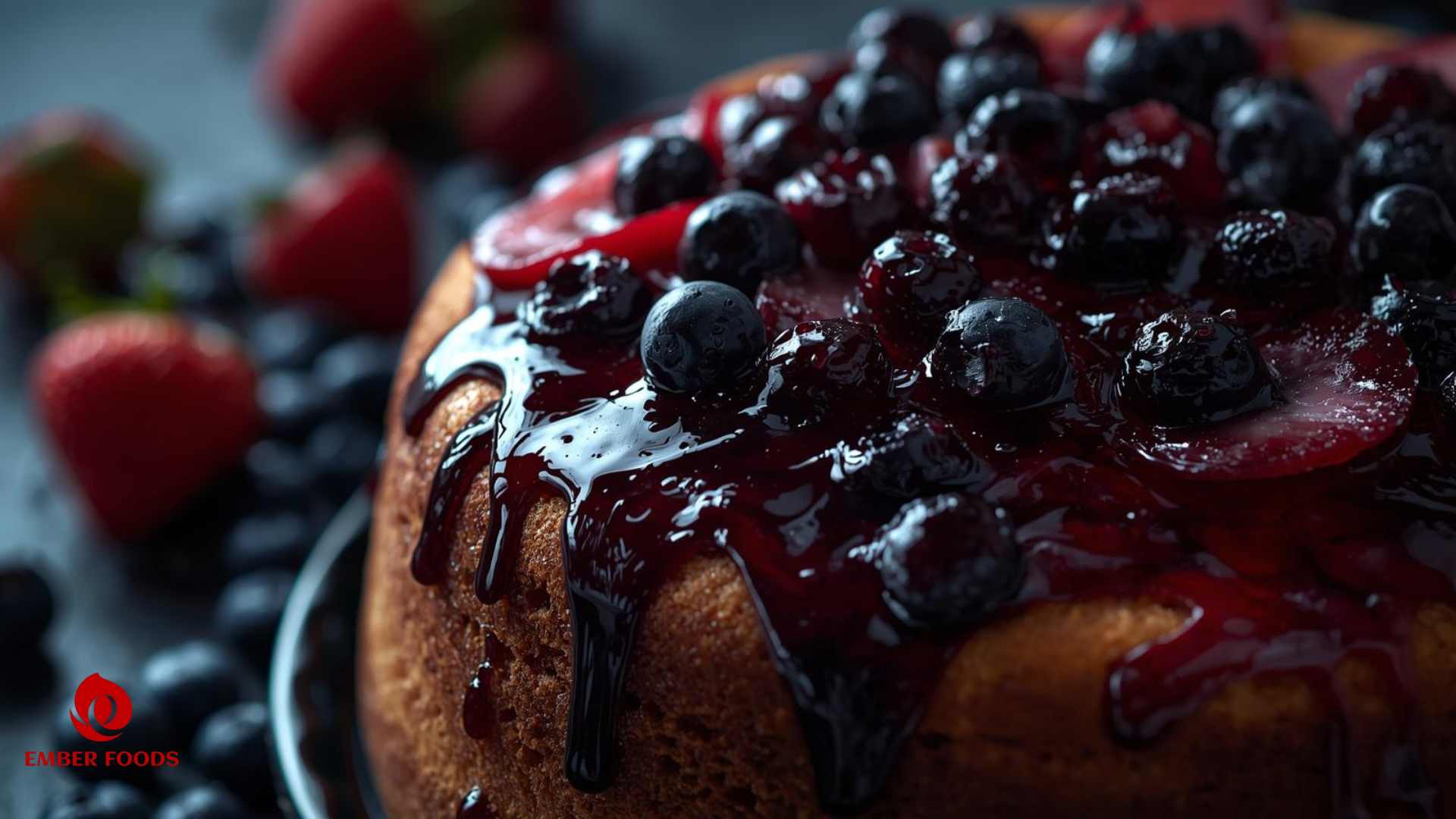 Hộp bánh bông lan mứt việt quất đóng gói giá sỉ Blueberry jam sponge cake box packaged at wholesale price