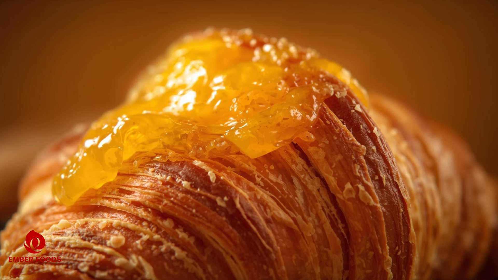 Nhà Phân phối bánh giá sỉ Croissant Nhân Mứt Xoài cho chuỗi coffee Wholesale distributor of Croissant with Mango Jam for coffee chains