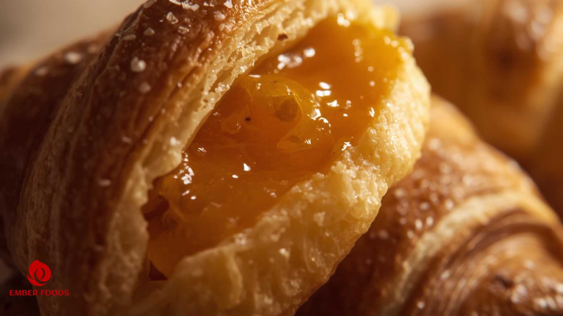 Nhà Phân phối bánh giá sỉ Croissant Nhân Mứt Xoài cho chuỗi nhà hàng khách sạn Wholesale distributor of Mango Jam Croissant for hotel and restaurant chains