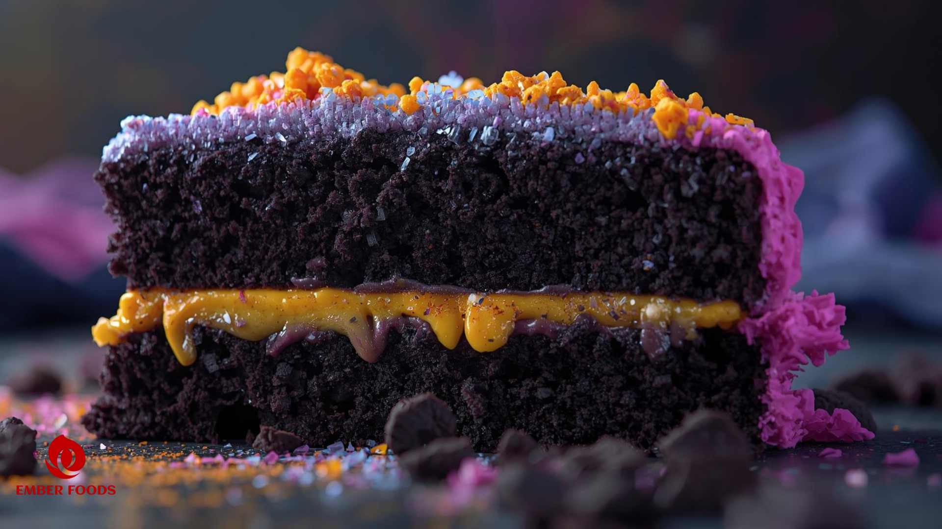 Nhà phân phối bánh bông lan than tre giá sỉ cho chuỗi coffee Distributor of wholesale charcoal sponge cake for coffee chains