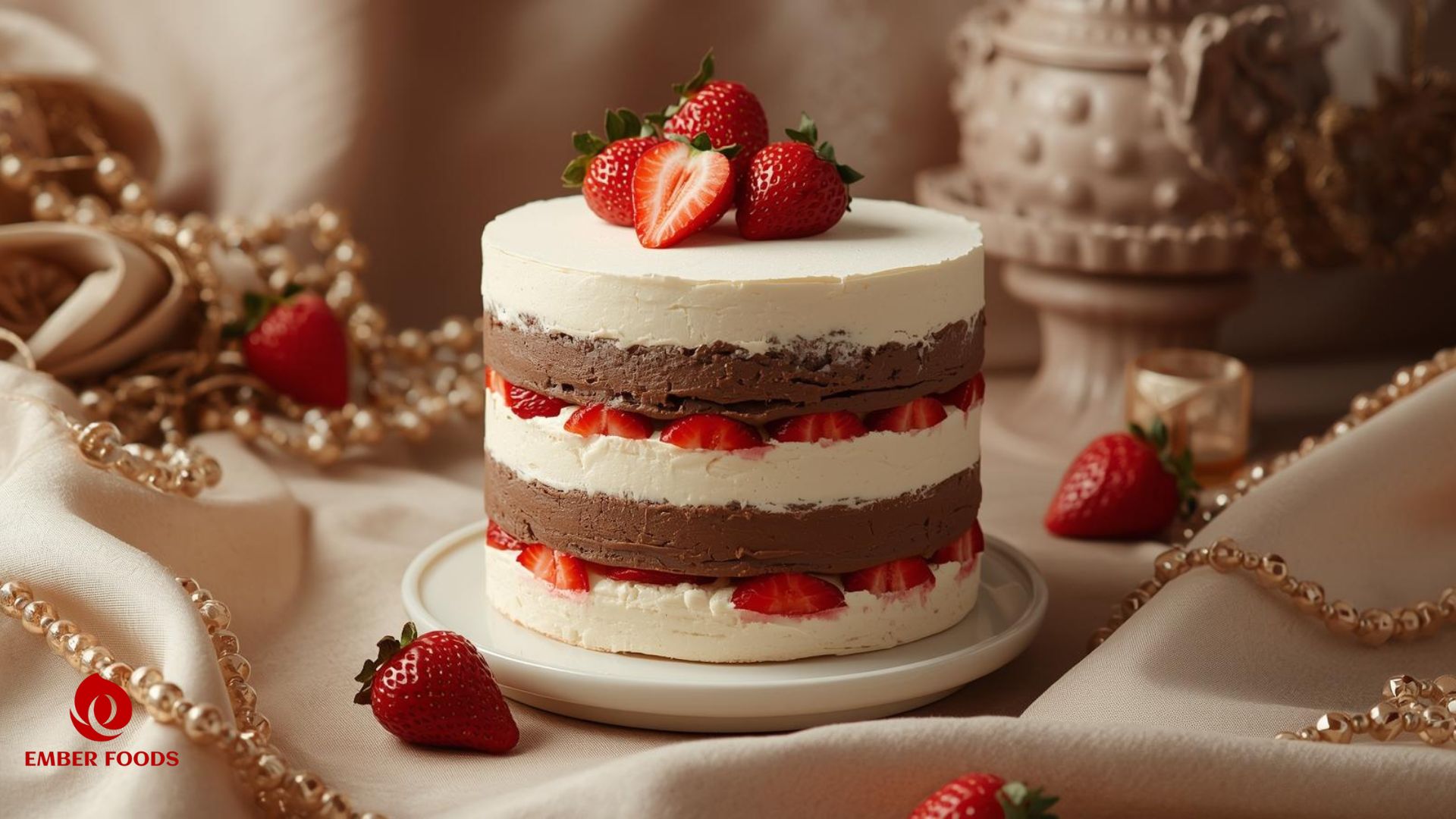 Bánh Mousse ba tầng thiết kế theo yêu cầu Three-tiered Mousse Cake designed on request