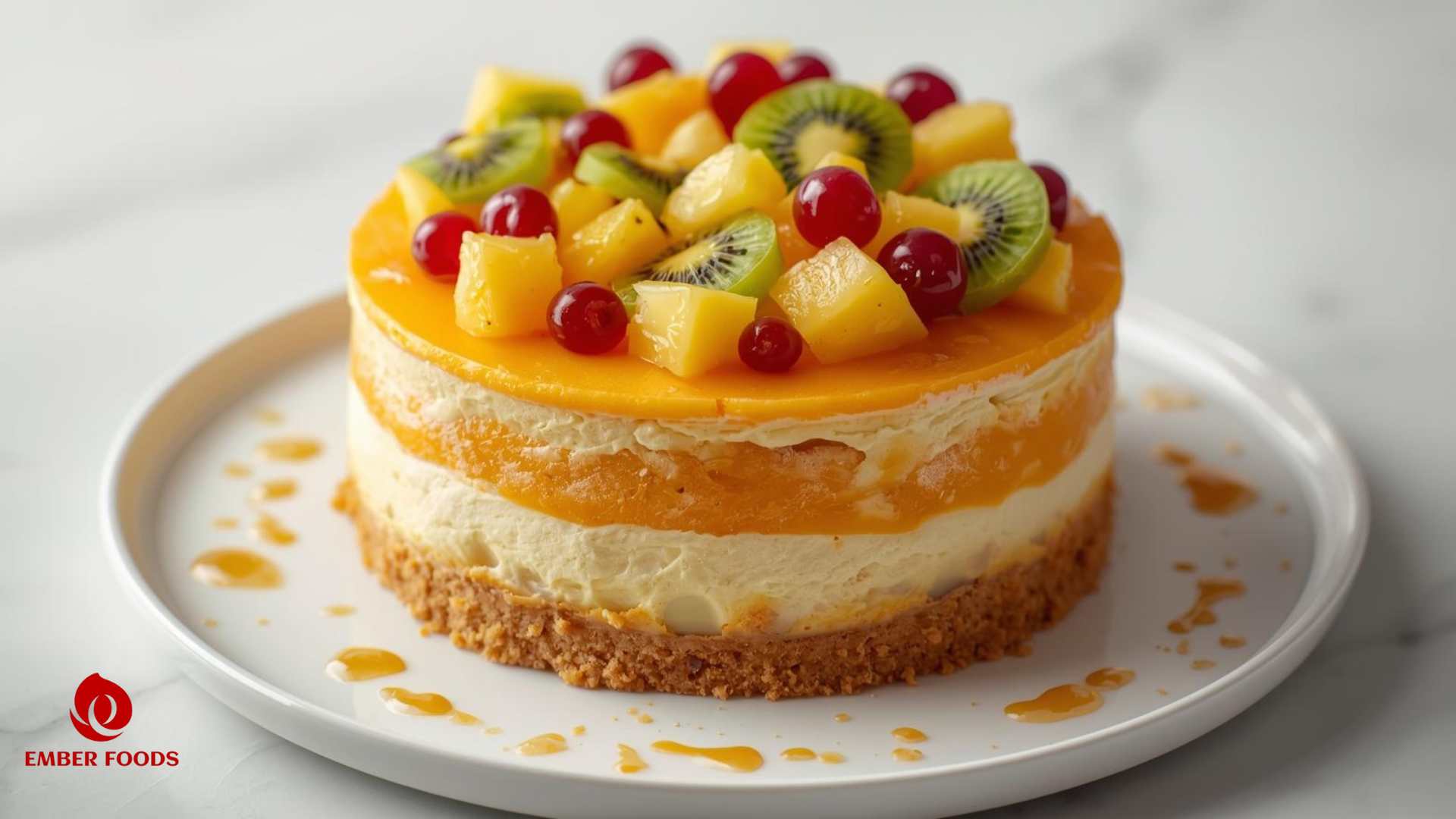 Bánh mousse trái cây nhiệt đới giá sỉ cho các đại lý bánh Cheap tropical fruit mousse cake for cake dealers