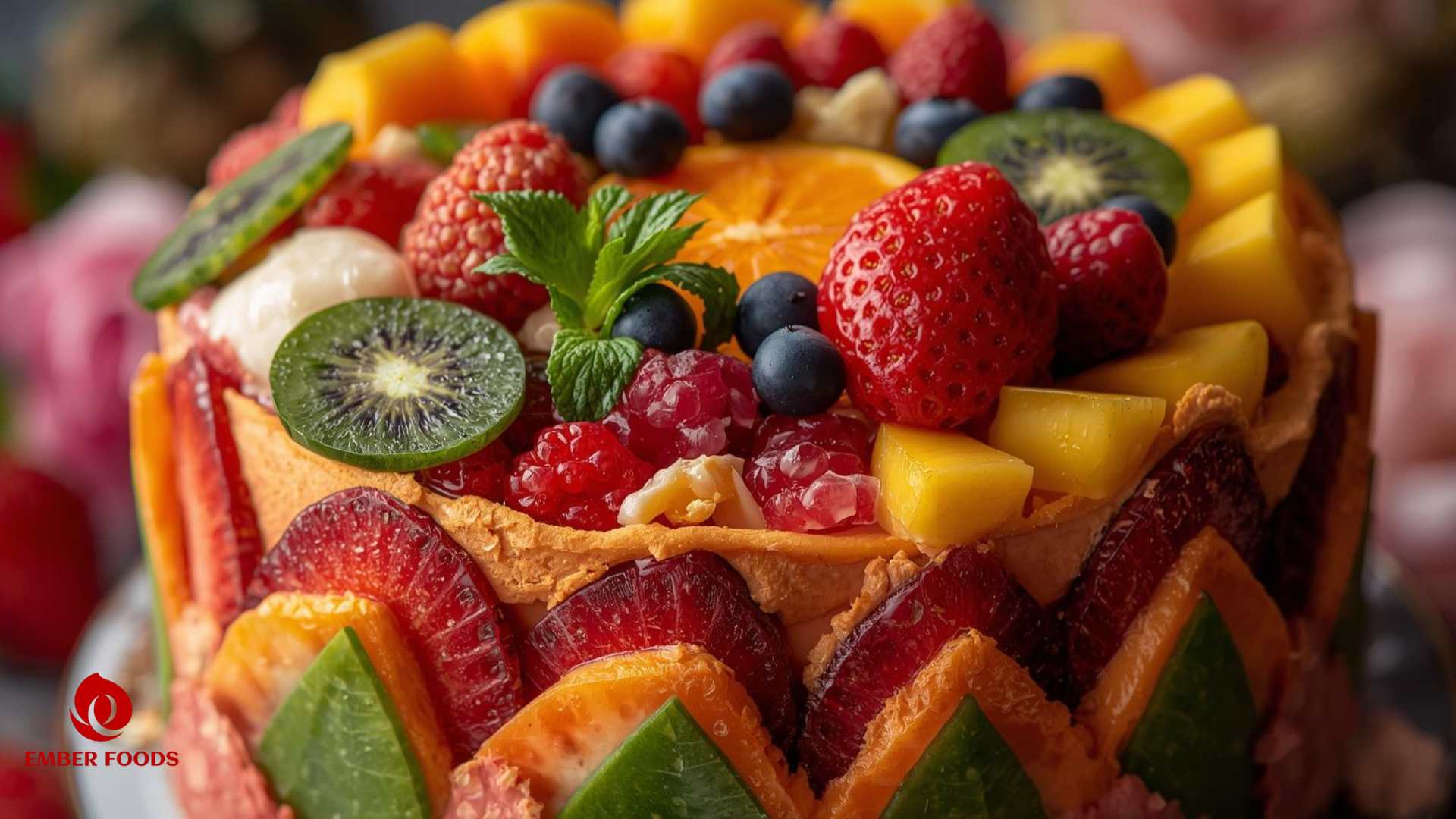 Bánh mousse trái cây nhiệt đới giá sỉ hấp dẫn Tropical fruit mousse cake at attractive wholesale price