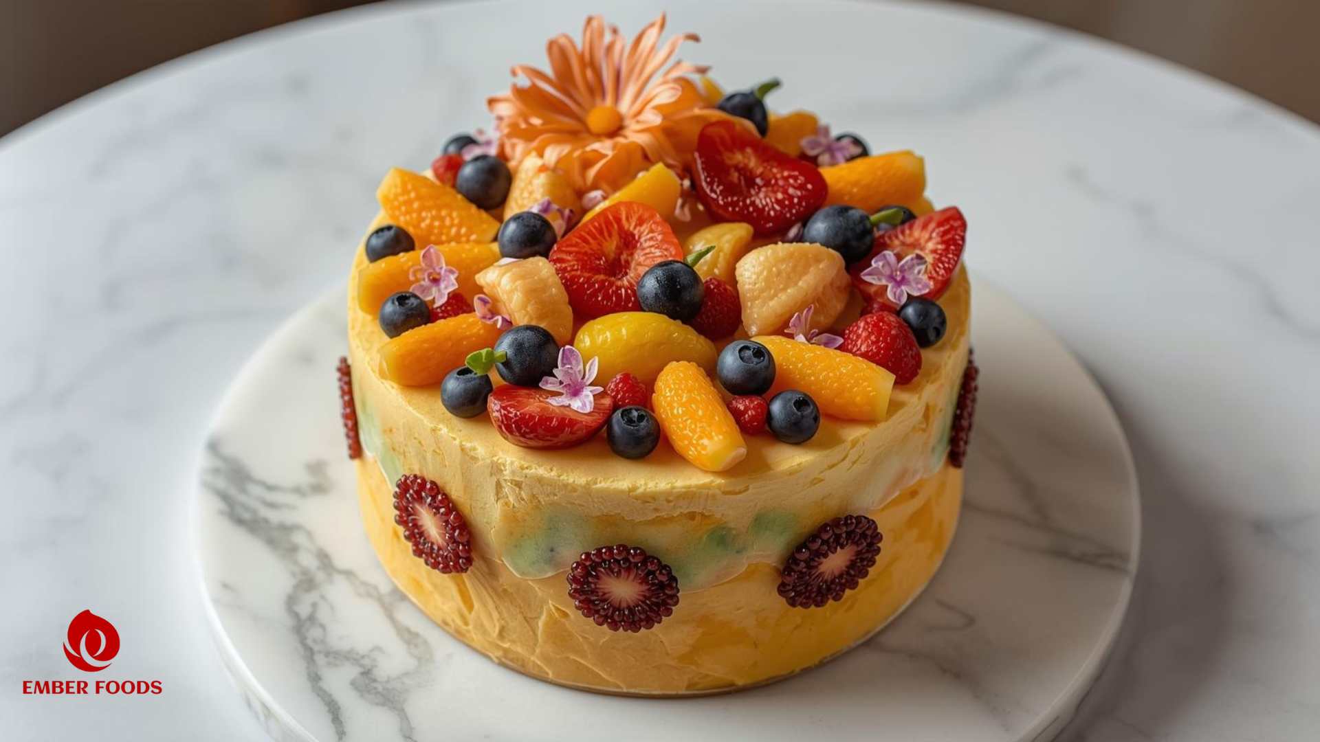 Ember Foods Phân phối Bánh mousse trái cây nhiệt đới giá sỉ B2B Ember Foods Distributes Tropical Fruit Mousse Cake at Wholesale Price B2B