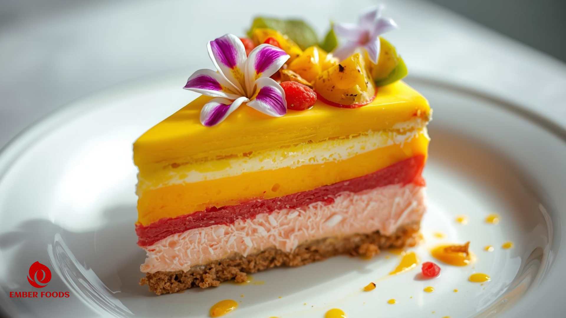 Ember Foods Phân phối Bánh mousse trái cây nhiệt đới giá sỉ cho sự kiện lớn Ember Foods Distributes Tropical Fruit Mousse Cake at Wholesale Prices for Big Events