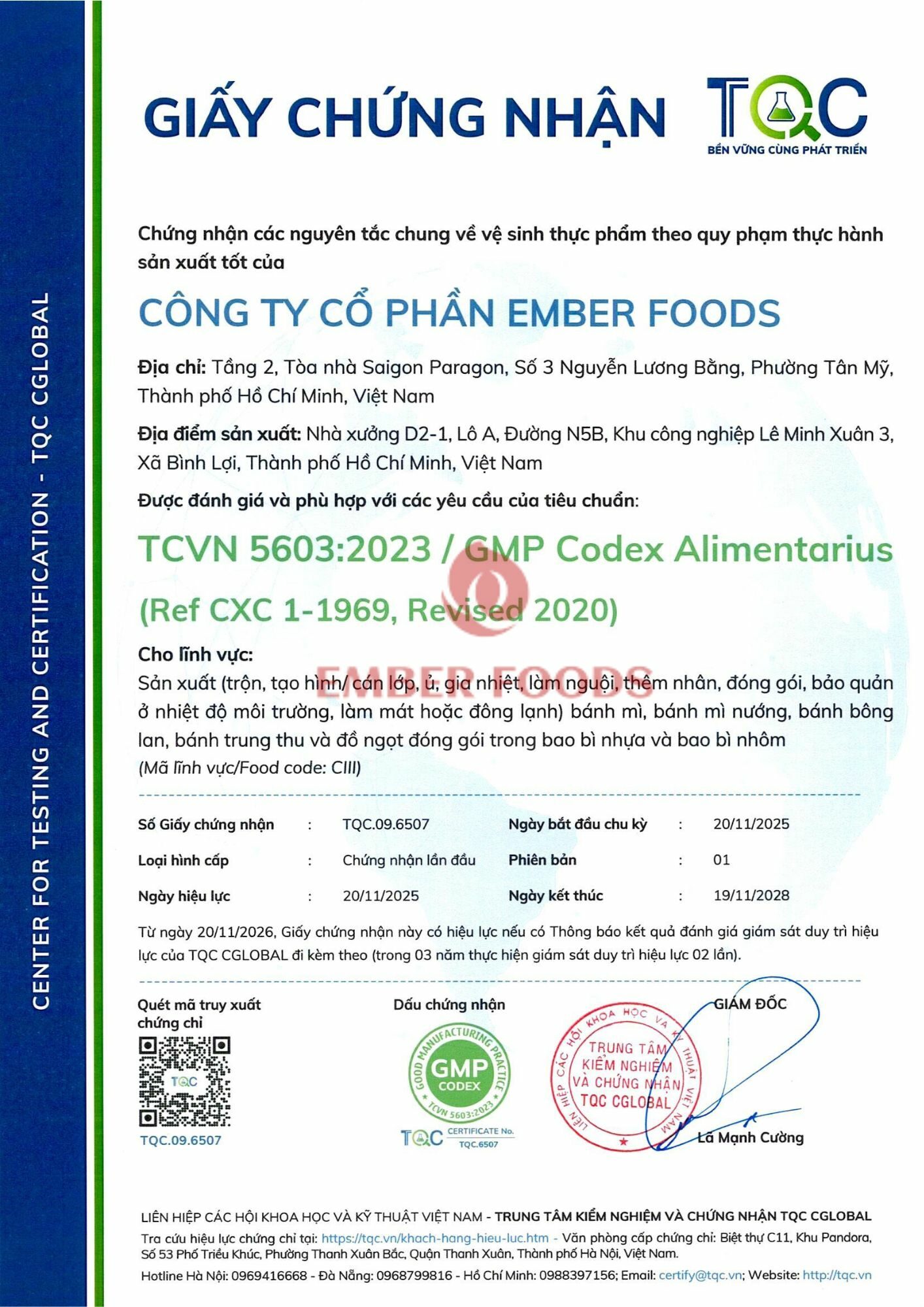 EMBER FOODS GMP Vietnamese