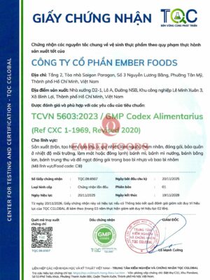 EMBER FOODS GMP Vietnamese EMBER FOODS GMP Vietnamese