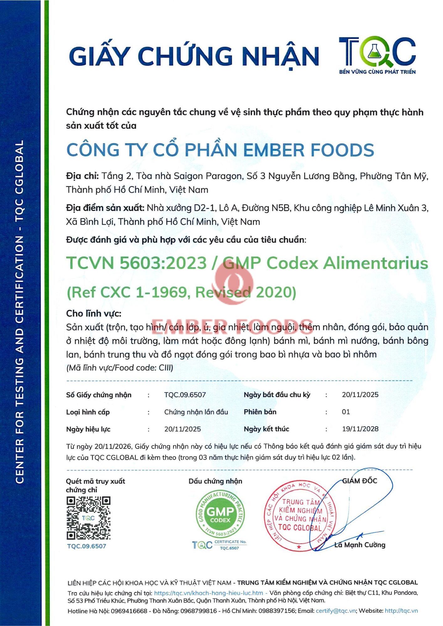 EMBER FOODS GMP Vietnamese