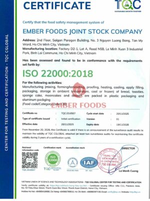 EMBER FOODS ISO English EMBER FOODS ISO English