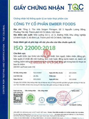 EMBER FOODS ISO Vietnamese EMBER FOODS ISO Vietnamese