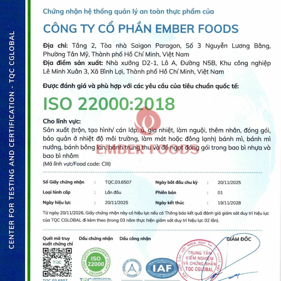 EMBER FOODS ISO Vietnamese