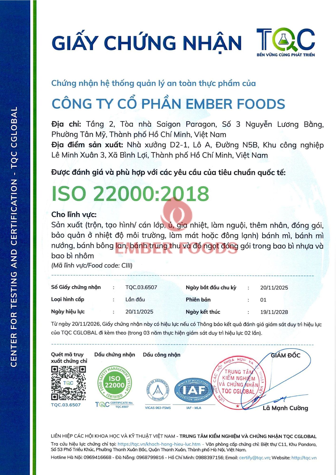 EMBER FOODS ISO Vietnamese