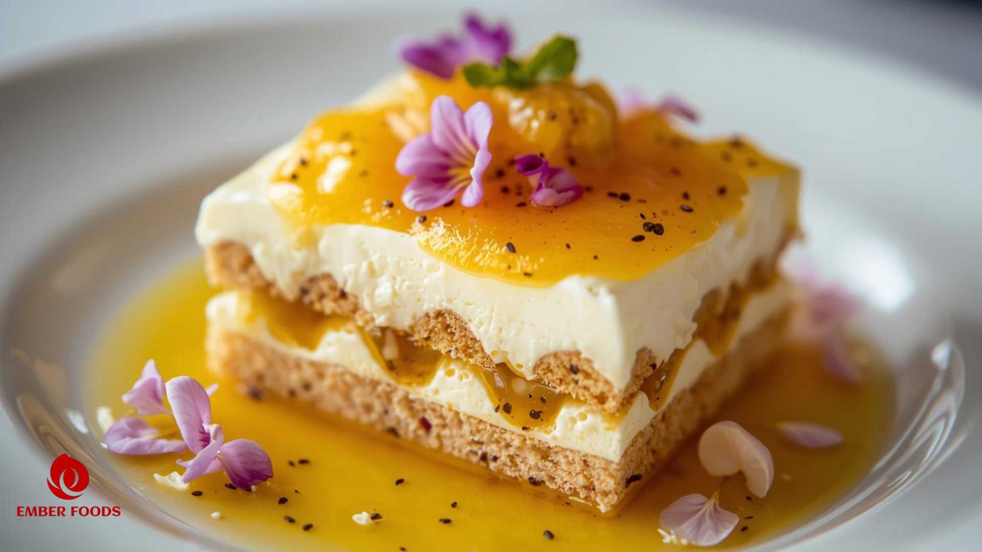 Ember Foods phân phối Bánh Tiramisu chanh dây cho chuỗi coffee Ember Foods distributes Passion Fruit Tiramisu Cake to coffee chain