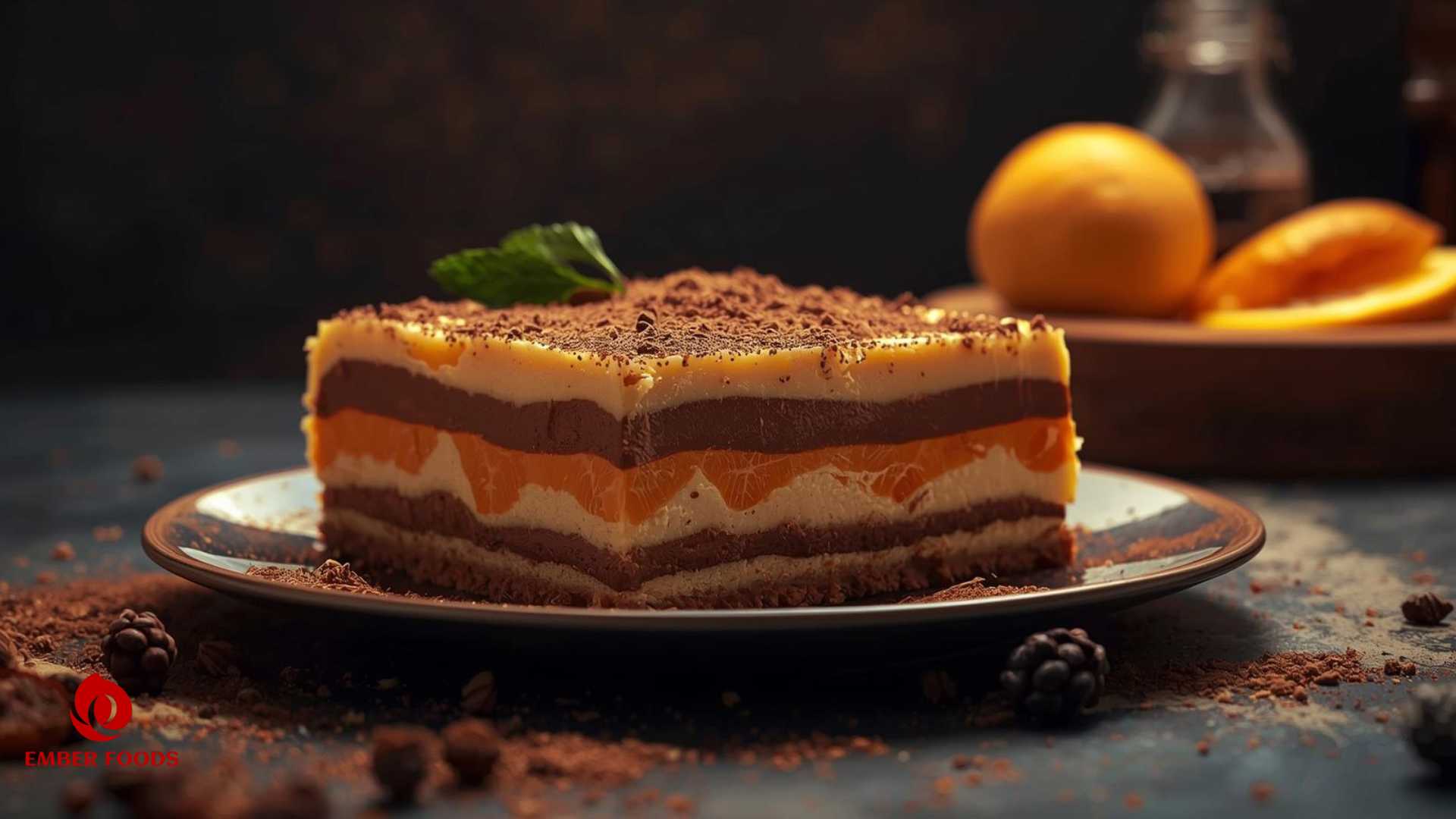 Ember Foods phân phối Bánh tiramisu cam giá sỉ cho chuỗi đại lý cấp 1 2 3 Ember Foods distributes Orange Tiramisu Cake at wholesale prices to level 1, 2, and 3 dealer chains