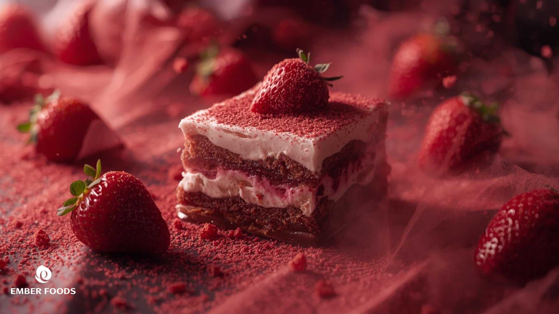 Ember Foods phân phối bánh tiramisu dâu giá sỉ cho Đơn vị trung gian vận hành Ember Foods distributes strawberry tiramisu cake at wholesale prices to intermediary operators