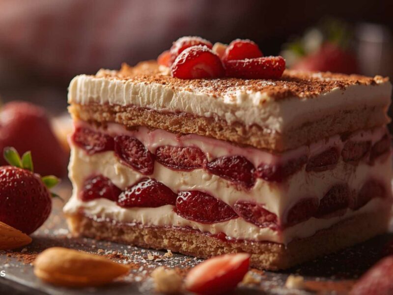 Ember Foods phân phối bánh tiramisu dâu giá sỉ cho nhà phân phối cấp 1 2 3 Ember Foods distributes strawberry tiramisu cake at wholesale prices to level 1, 2, and 3 distributors