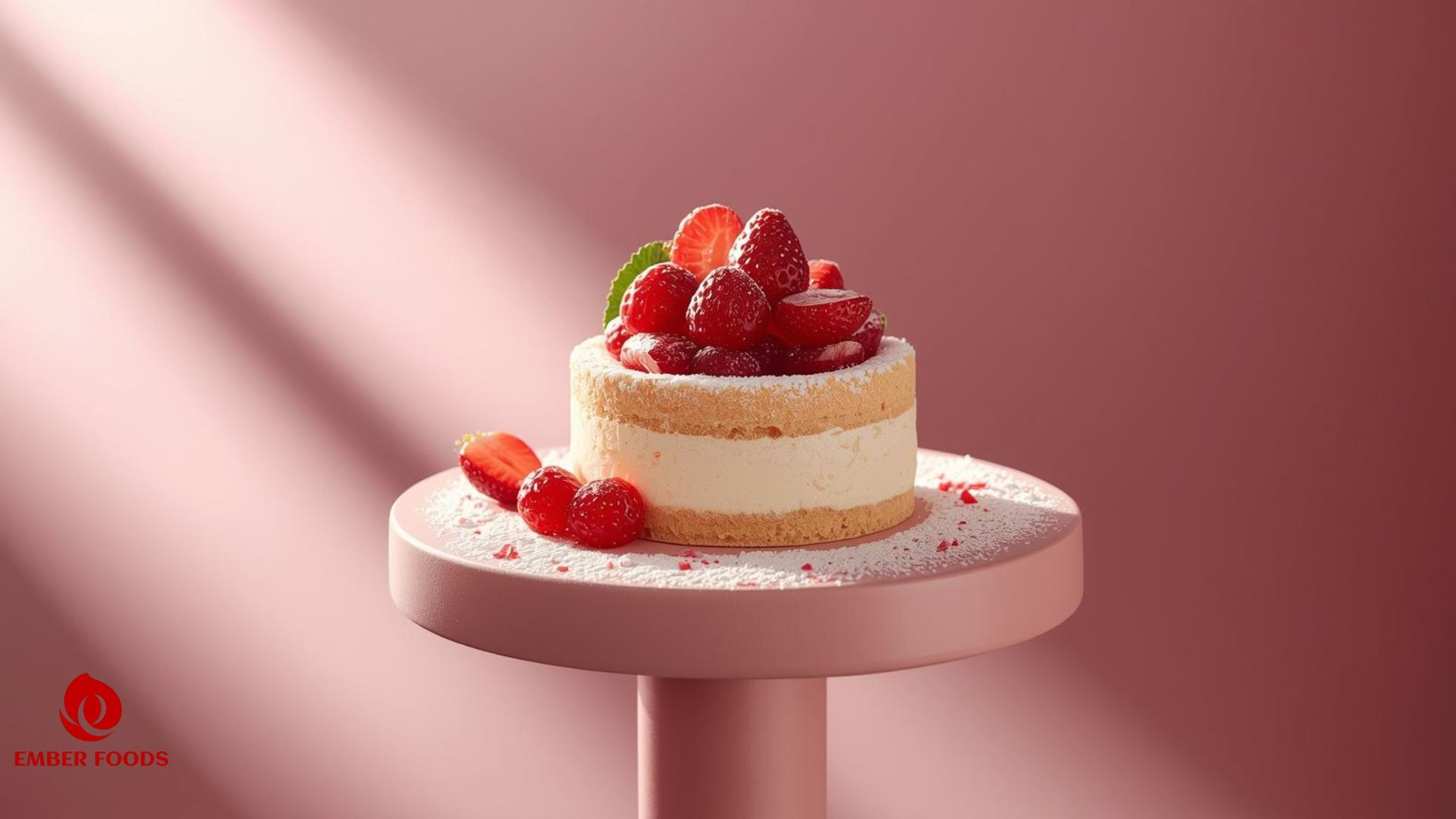 Ember Foods sản xuất bánh Chiffon dâu theo yêu cầu