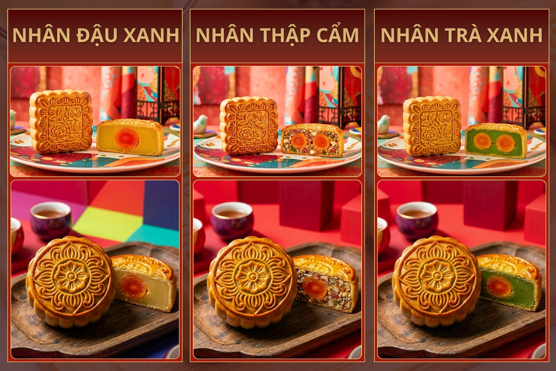 Ember Foods phân phối bánh trung thu nhân đậu xanh, nhân thập cẩm, NHÂN TRÀ XANH giá sỉ ở HCM và toàn quốc