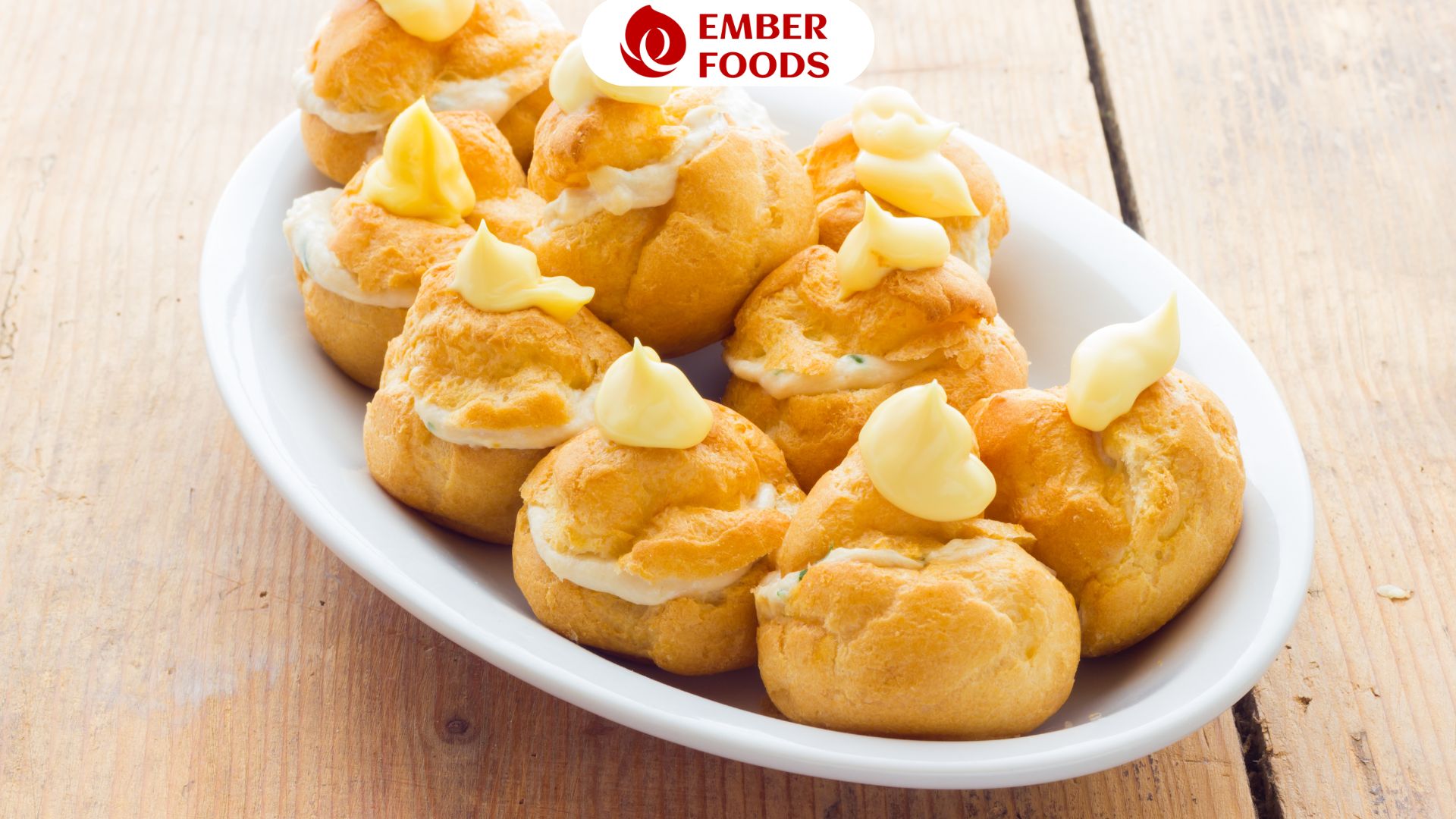 Bánh su kem chanh dây giá sỉ b2b - Wholesale passion fruit cream puffs for B2B