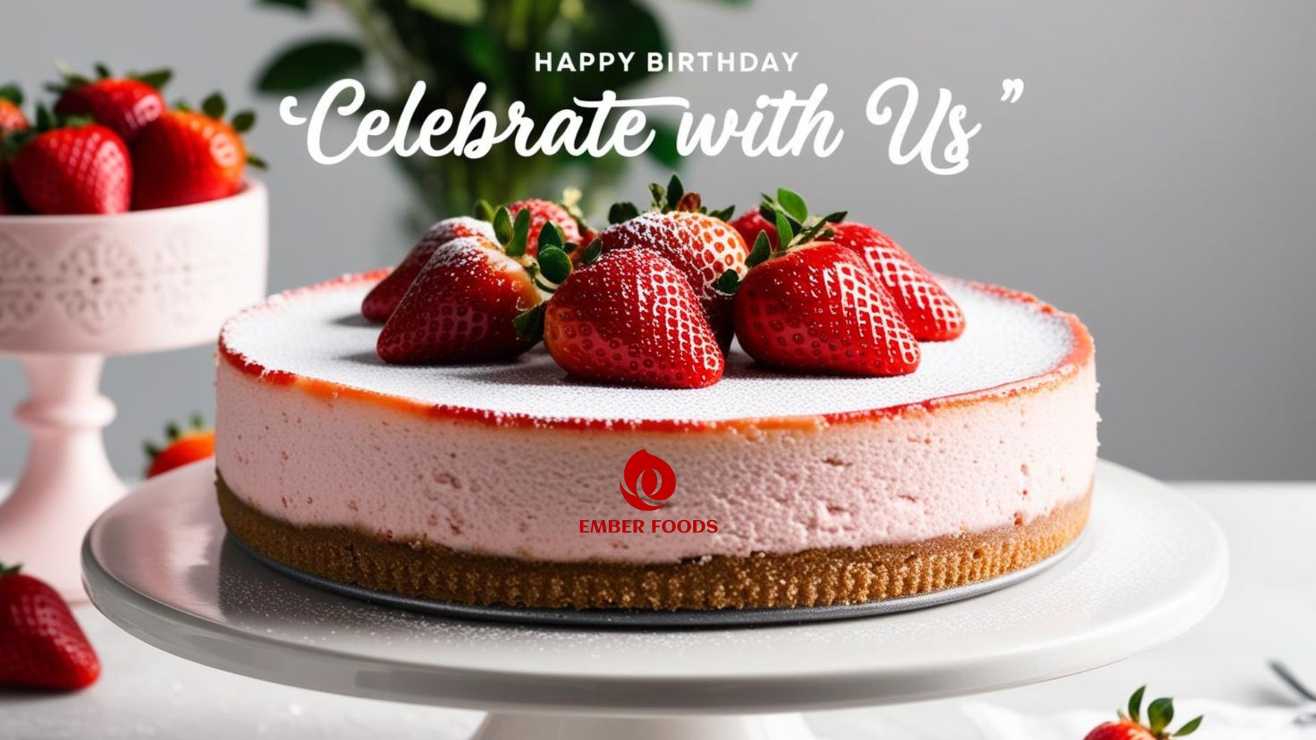 Cheesecake dâu tươi cho event - Fresh strawberry cheesecake for event