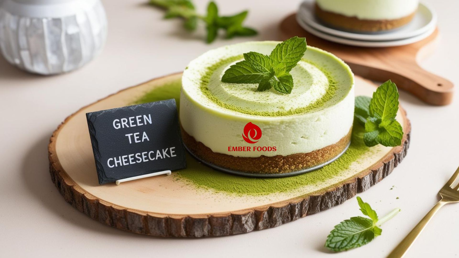 Cheesecake trà xanh cho event - Green tea cheesecake for event