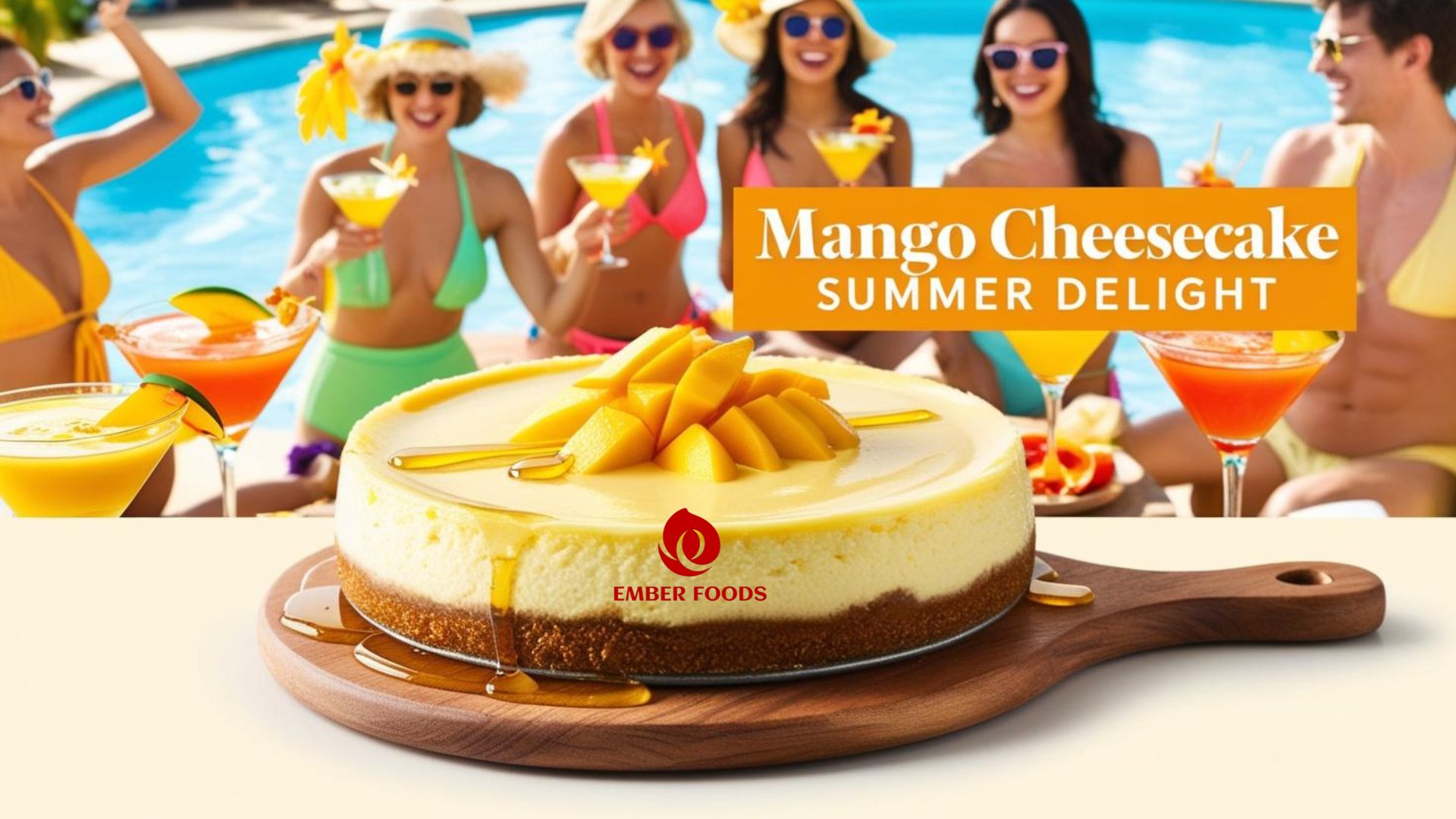 Cheesecake xoài cho event - Mango cheesecake for event