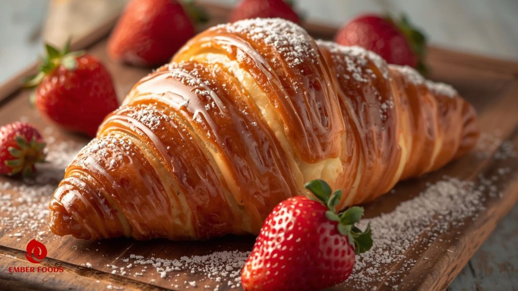 Croissant Nhan Dau Gia Si Cho Chuoi Nha Hang Khach San Wholesale Strawberry Croissant For Hotel Restaurant Chain