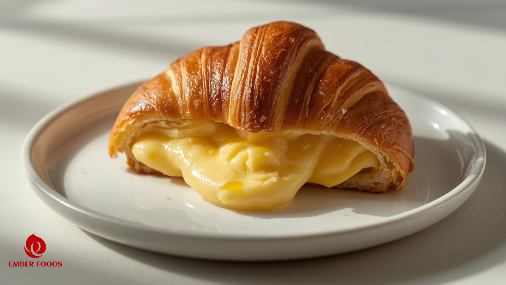 Croissant nhân kem custard, phô mai Giá sỉ cho nhà hàng khách sạn – Croissant with custard cream and cheese Wholesale price for restaurants and hotels