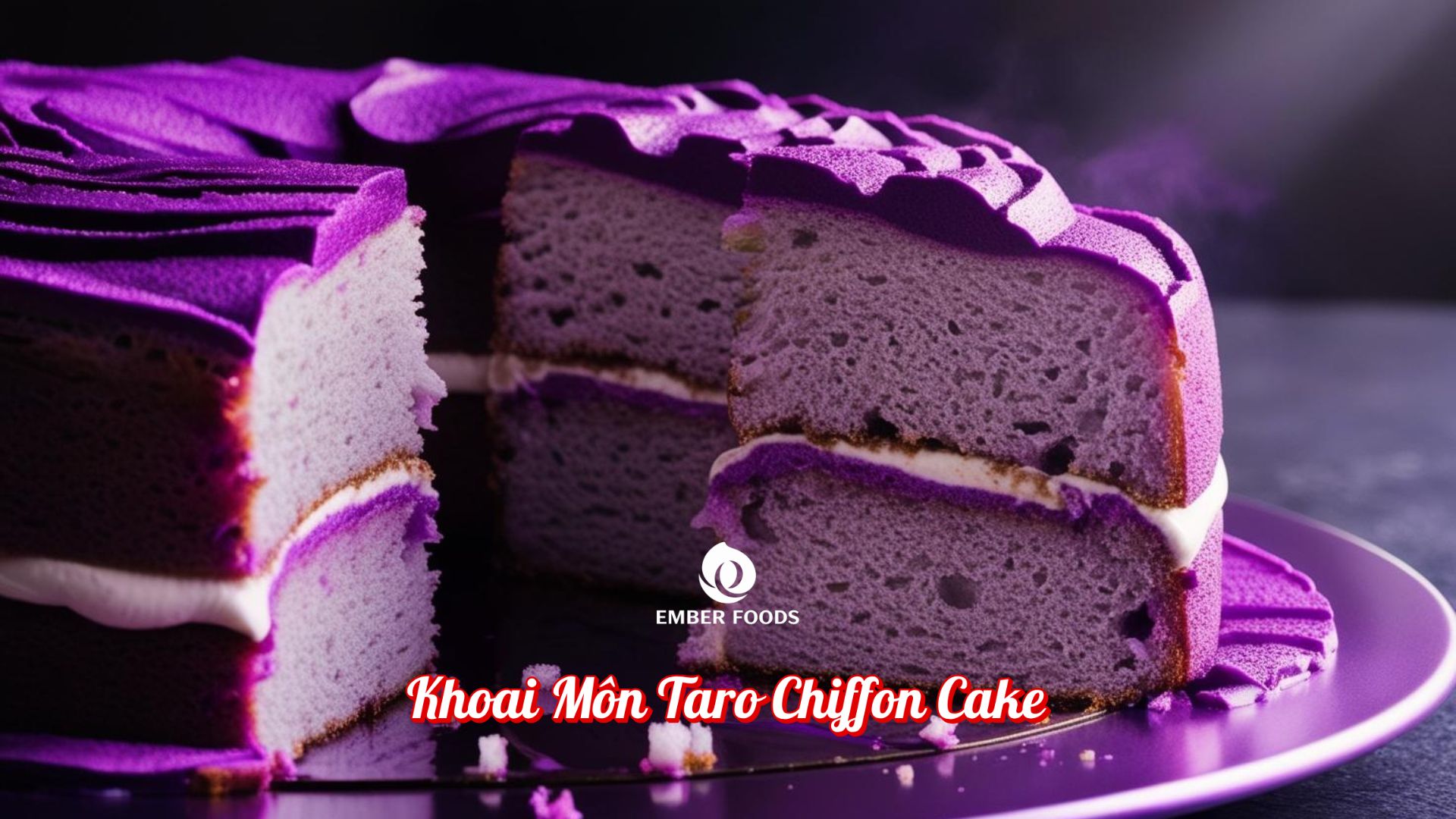 Khoai Môn Taro Chiffon Cake