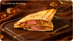 Toastie xúc xích và chà bông